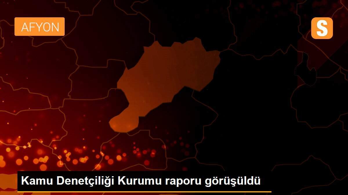 Kamu Denetçiliği Kurumu raporu görüşüldü