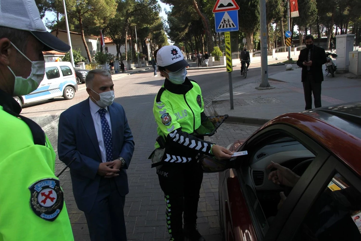 Kaymakam Duru trafik denetlemelerine katıldı