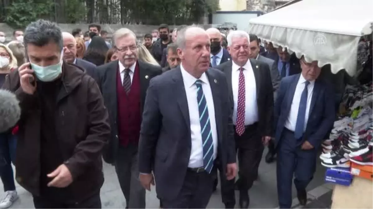 Memleket Partisi Genel Başkanı İnce, İstanbul\'da esnaf ziyaretlerinde bulundu