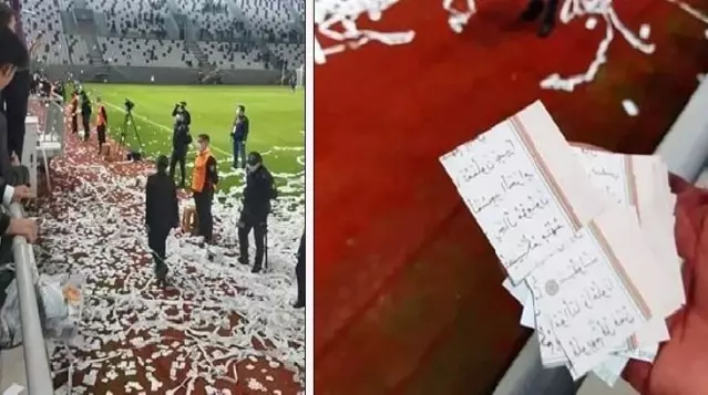 Kur-an-ı Kerim sayfalarının konfeti yapılması skandalından sonra ilk açıklama yapıldı Kur-an-ı Kerim sayfalarının konfeti yapılması skandalından sonra ilk açıklama yapıldı