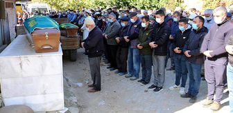 Kamyonun altında kalan araçta hayatını kaybeden 2 kardeş yan yana toprağa verildi