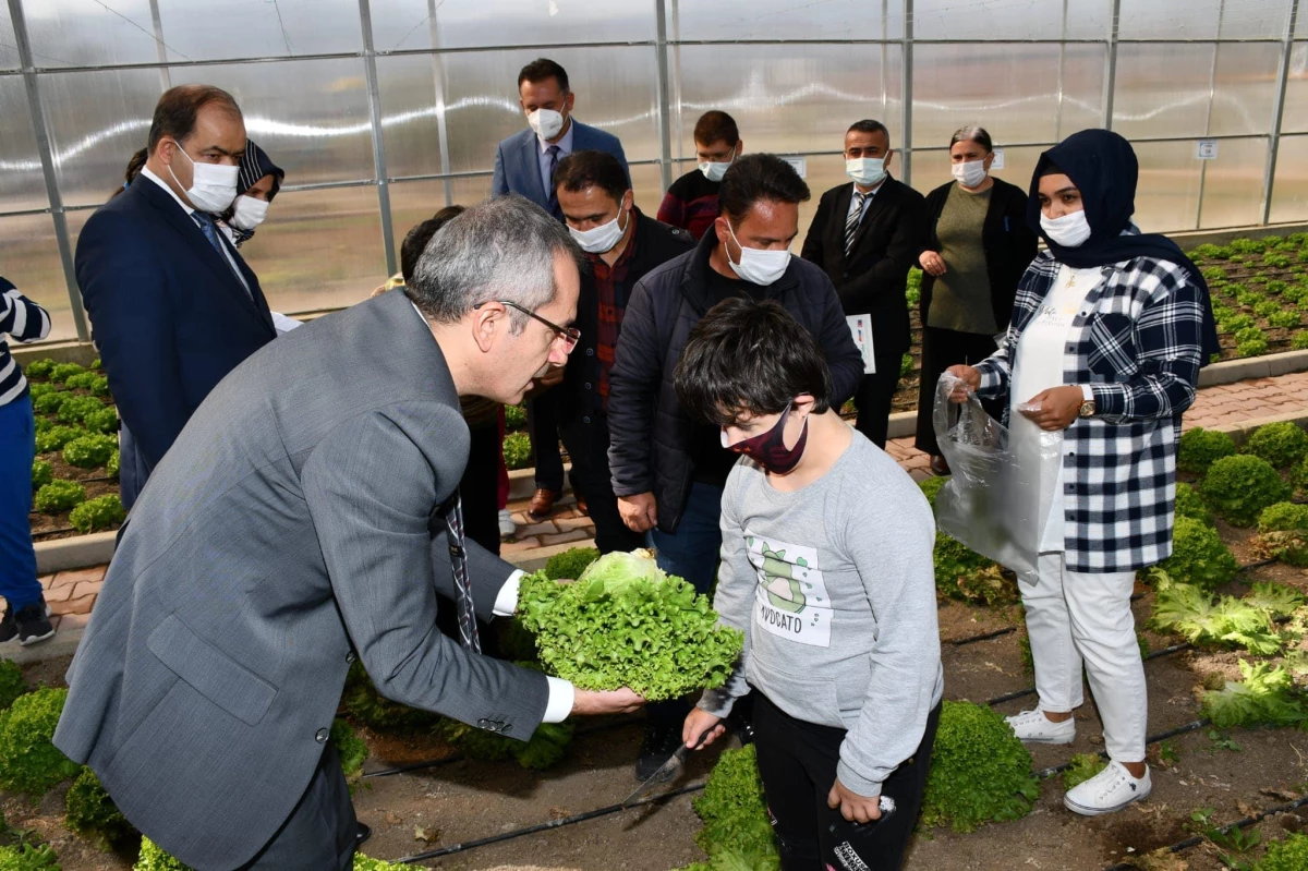 Son dakika haberi: Seydişehir\'de özel çocukların yetiştirdiği sebzeler hasat edildi