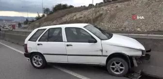 Direksiyon hakimiyetini kaybetti, bariyere çarptı: 1 yaralı