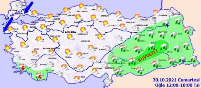 Meteoroloji bölge bölge uyardı: 8 ile kar, 11 ile kuvvetli yağış bekleniyor