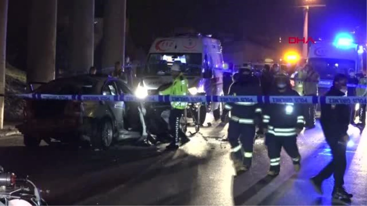 İki köprü arasından aşağı uçan otomobilin sürücüsü öldü, 3 arkadaşı ağır yaralı