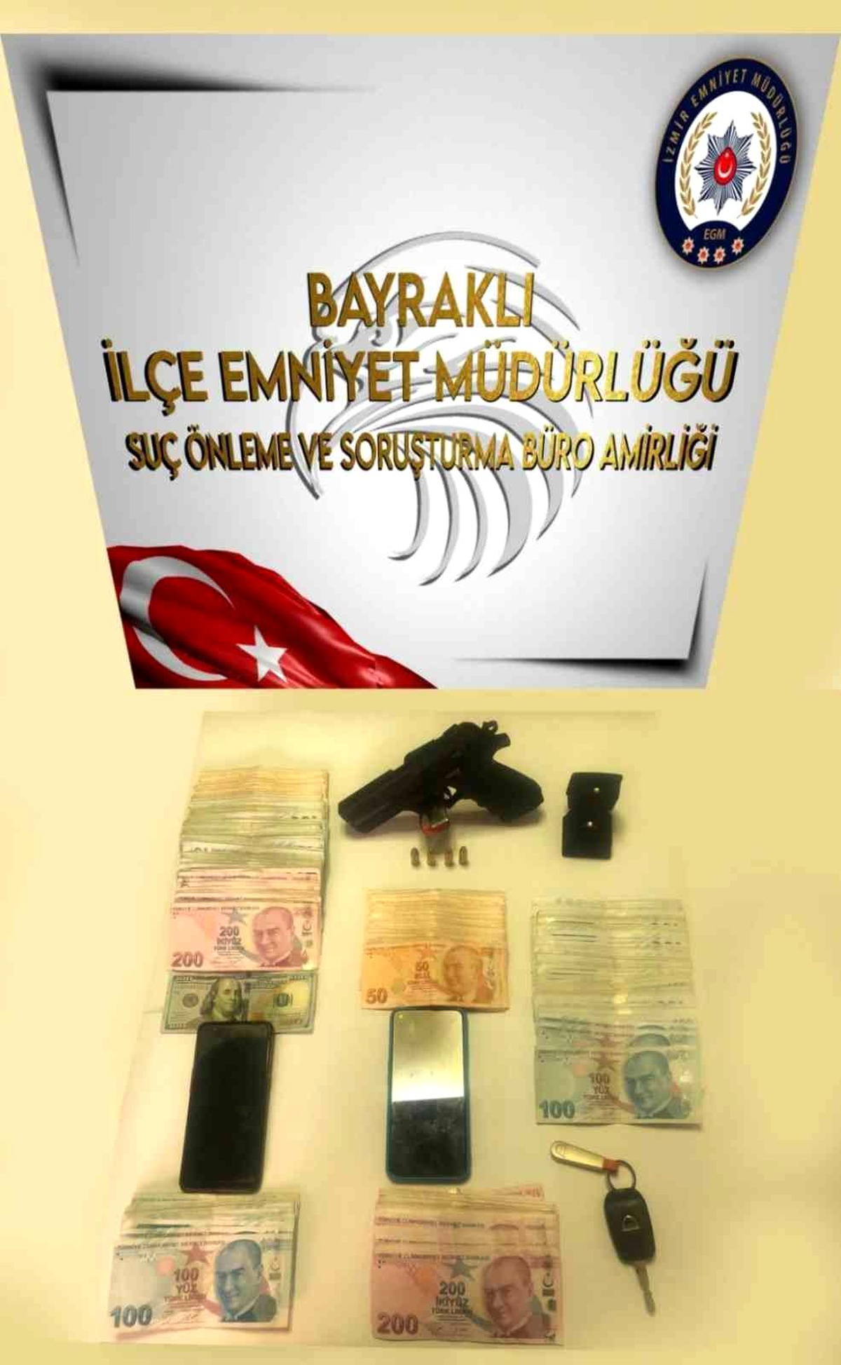 İzmir\'e otomobil almaya gelen 2 kişinin 75 bin TL\'sini gasp ettiler