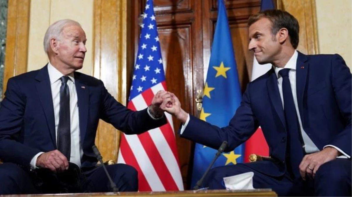 Biden "denizaltı" krizinden sonra Macron\'la ilk kez bir araya geldi: Beceriksizce davrandık