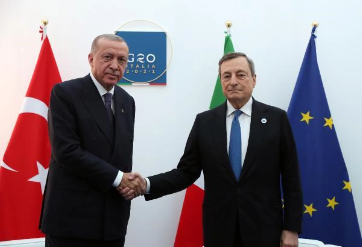 Son dakika: Cumhurbaşkanı Erdoğan, İtalya Başbakanı Draghi\'yi kabul etti