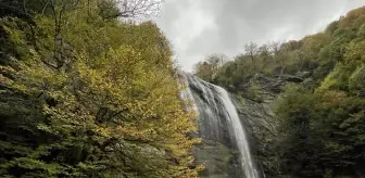 Fay kırığıyla oluşan Suuçtu Şelalesi sonbahar renkleriyle ziyaretçilerini ağırlıyor