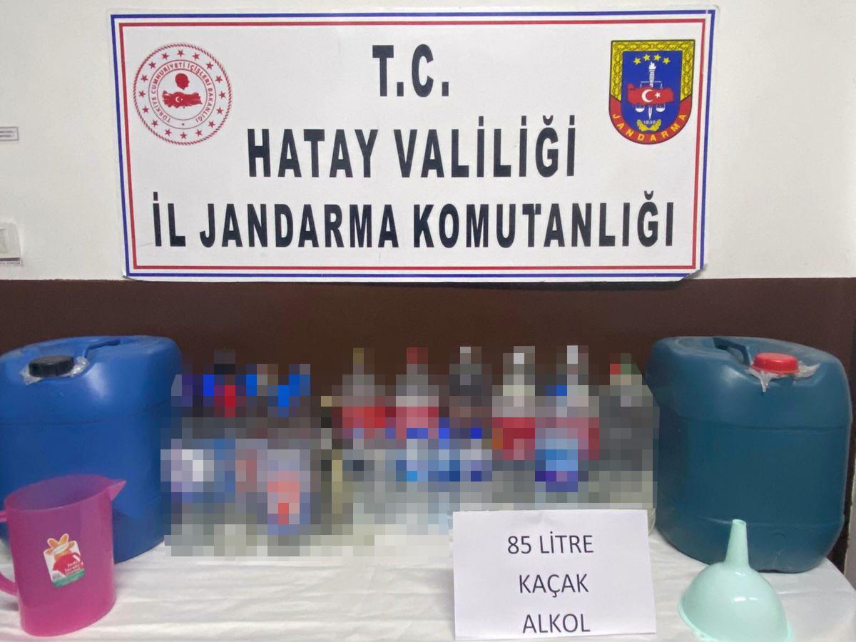 Hatay\'da 85 litre sahte içki ve 65 kök Hint keneviri ele geçirildi