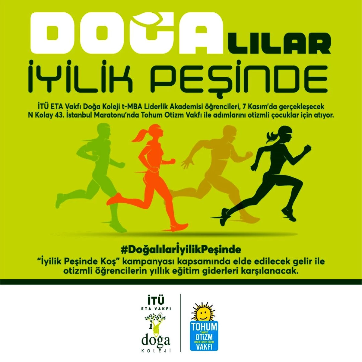 43. İstanbul Maratonu\'nda "Doğalılar iyilik peşinde"