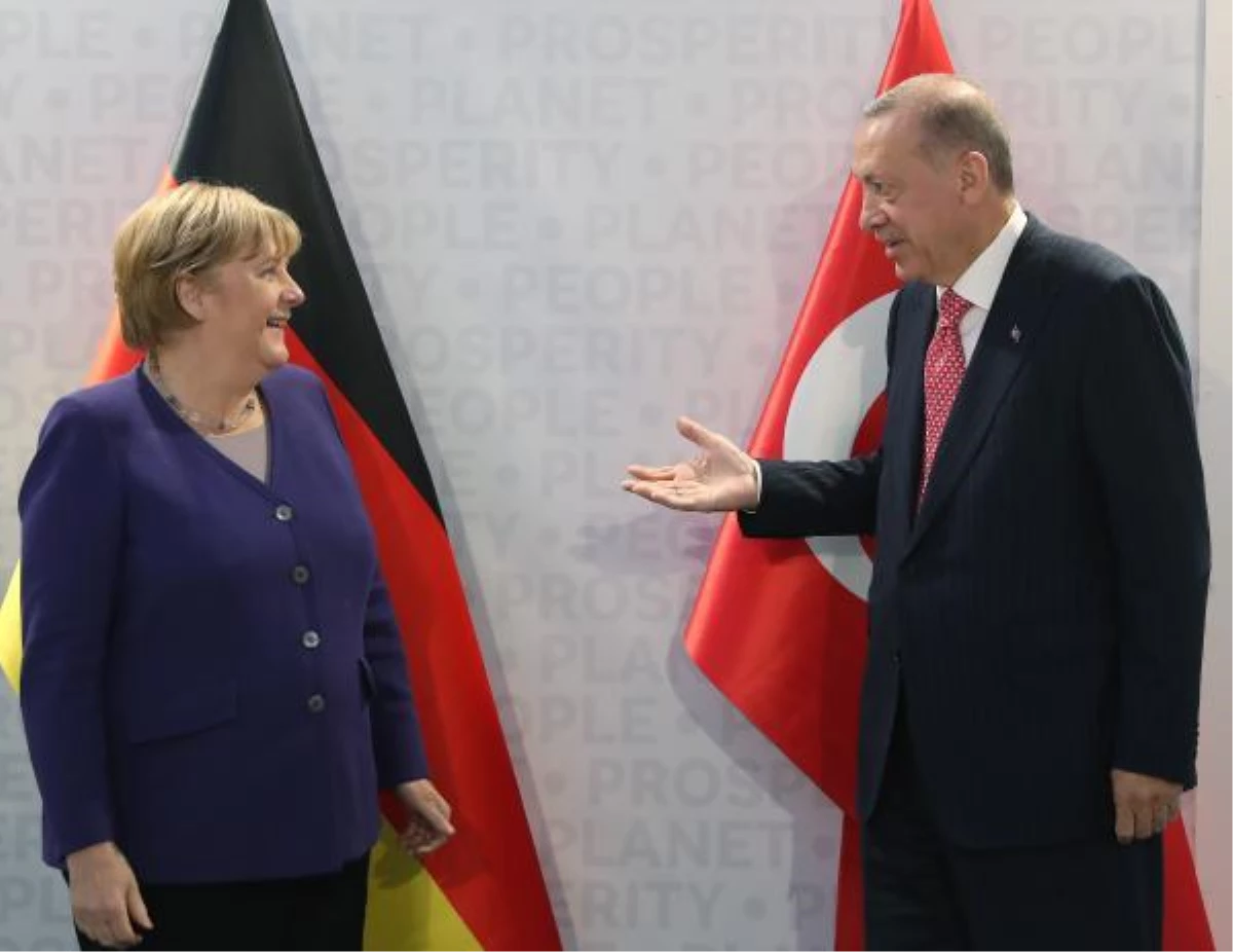 Son dakika haber... Cumhurbaşkanı Erdoğan, Almanya Başbakanı Merkel ile görüştü