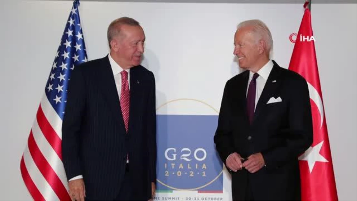 Cumhurbaşkanı Recep Tayyip Erdoğan\'ın İtalya\'nın Başkenti Roma\'da düzenlenen G20 Liderler Zirvesi kapsamında ABD Başkanı Joe Biden ile görüşmesi...