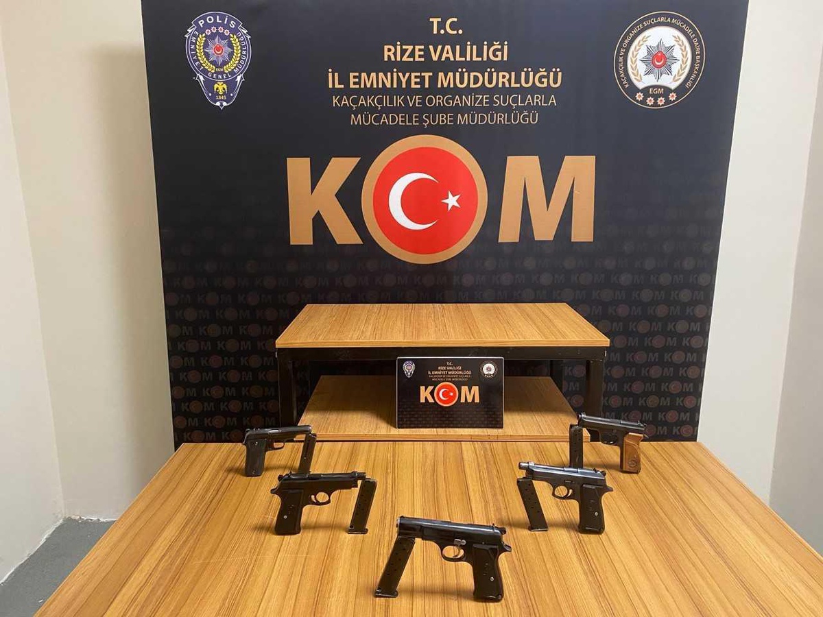 Son dakika haberi | Rize\'de el yapımı ruhsatsız silahlarla yakalanan 2 şüpheli tutuklandı