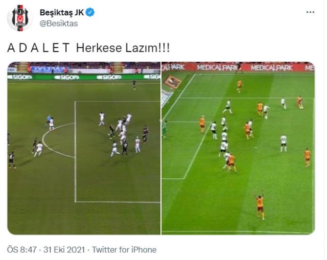 Beşiktaş'tan olay paylaşım! Galatasaray'ın golüne çok sert tepki gösterdiler