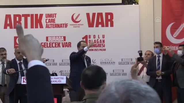 Yeniden Refah Partisi Genel Başkanı Erbakan, Bolu'da konuştu