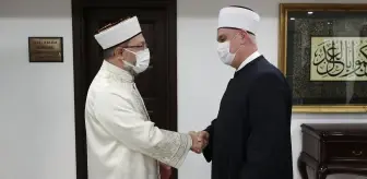 Diyanet İşleri Başkanı Erbaş, Bosna Hersek İslam Birliği Başkanı Kavazoviç'le görüştü