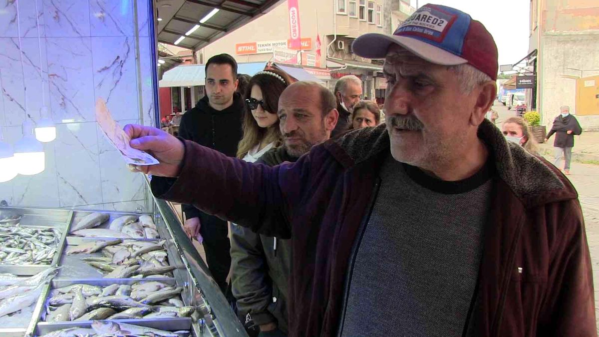 Hamsinin 5 liradan satıldığını duyanlar balıkçıya akın etti