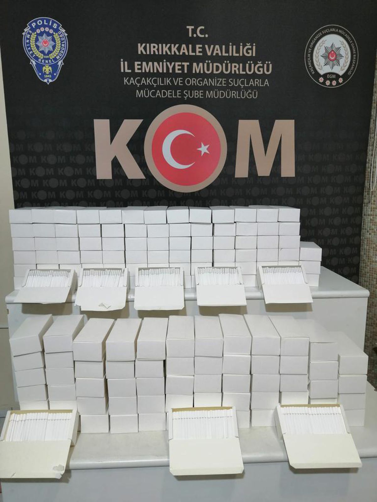Kırıkkale\'de takside 30 bin makaron ele geçirildi