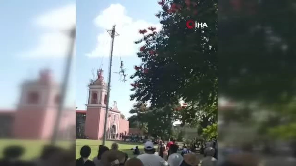 Son dakika gündem: Meksika\'da Ölüler Günü\'nde bir adam 20 metre yükseklikten yere çakıldı