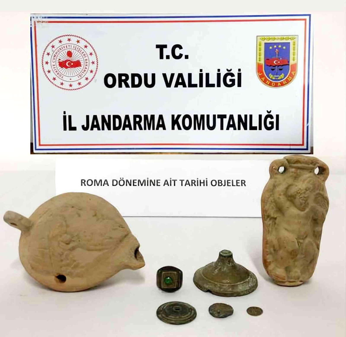 Ordu\'da Roma dönemine ait eserler ele geçirildi