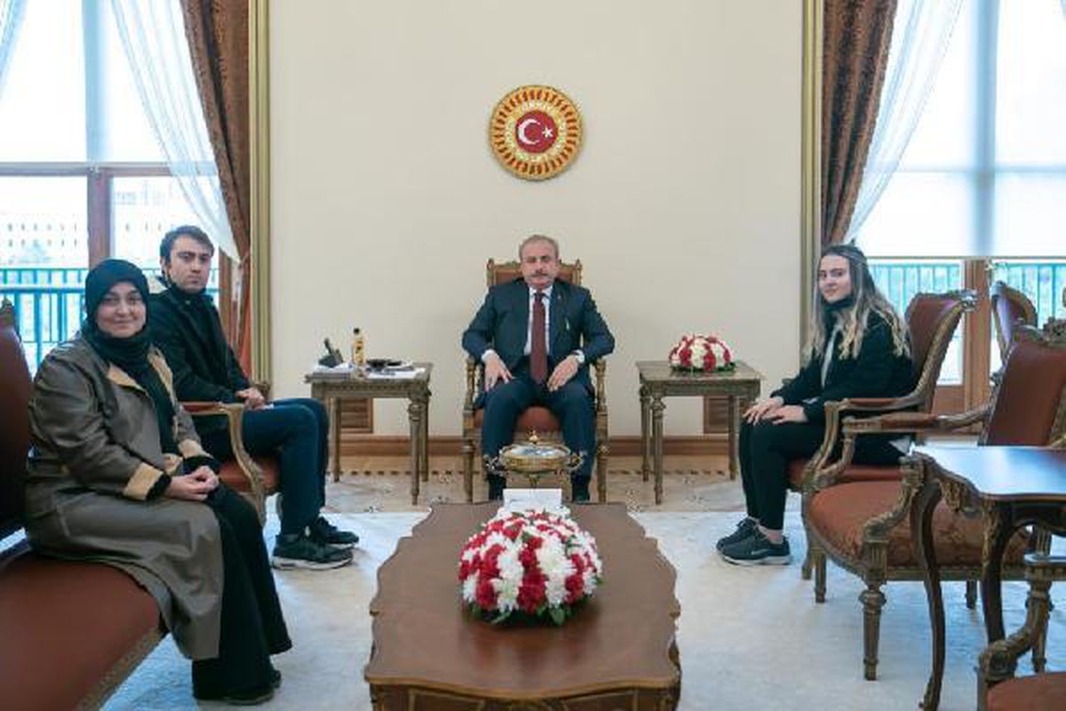 Şentop, Kovid-19\'dan ölen Meclis çalışanının ailesini kabul etti