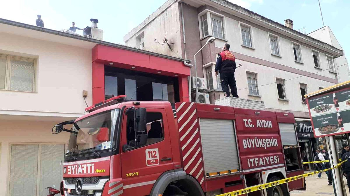 Söke\'de iş yerinde çıkan yangın korkuttu