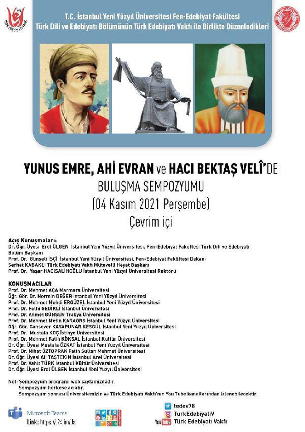 Türk kültürünün 3 edebi şahsiyeti sempozyumla anılacak