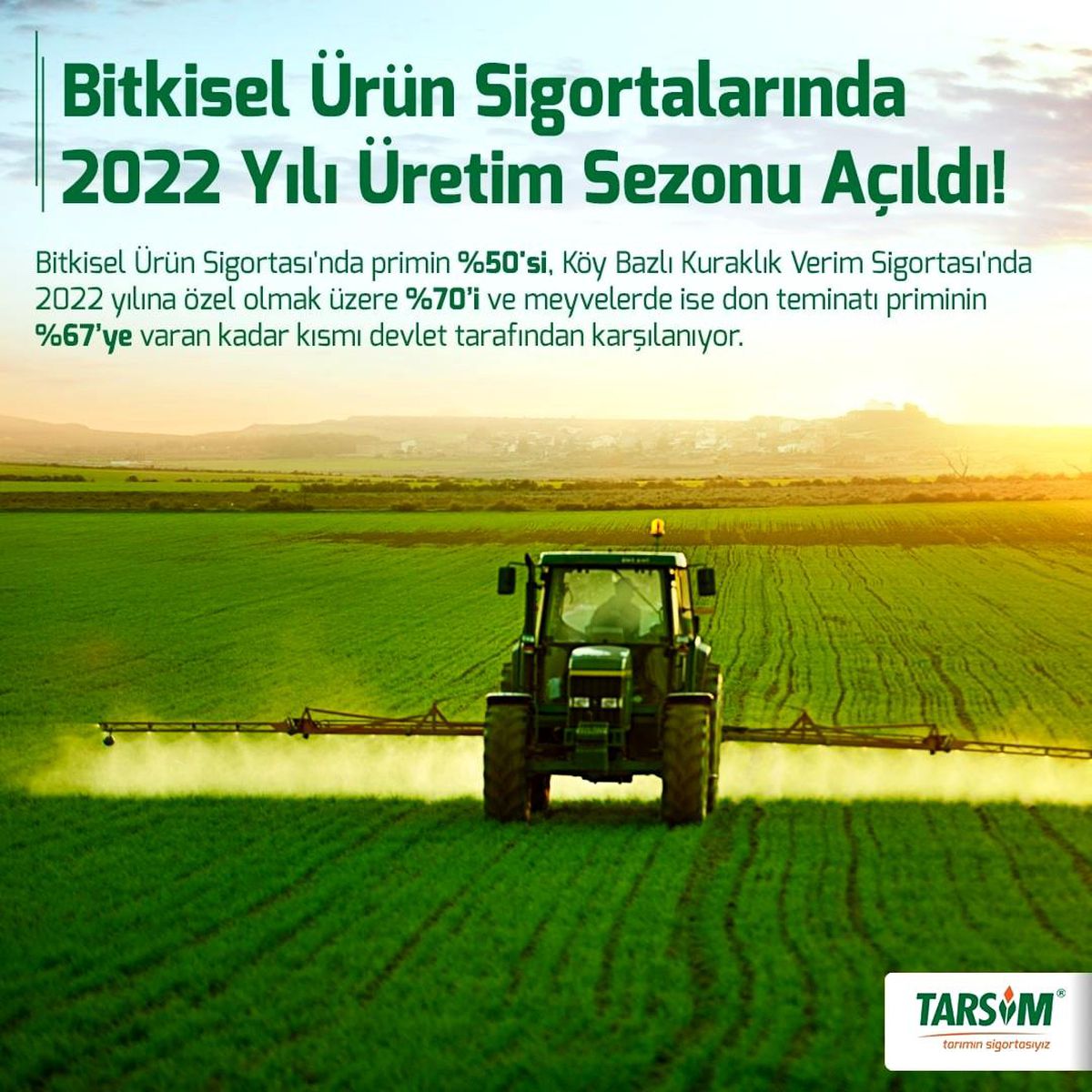 Son dakika haberleri! Bitkisel Ürün Sigortaları\'nda 2022 yılı üretim sezonu açıldı