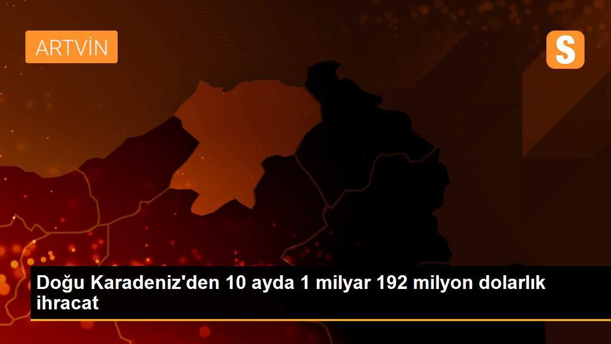 Doğu Karadeniz\'den 10 ayda 1 milyar 192 milyon dolarlık ihracat