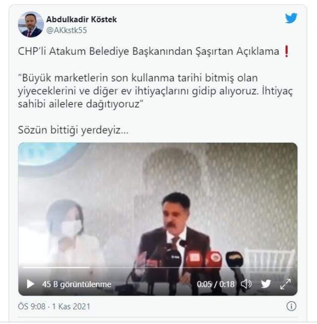 Atakum Belediye Başkanı Cemil Deveci'den skandal ifadeler: Kullanım tarihi bitmiş yiyecekleri ihtiyaç sahiplerine dağıtıyoruz