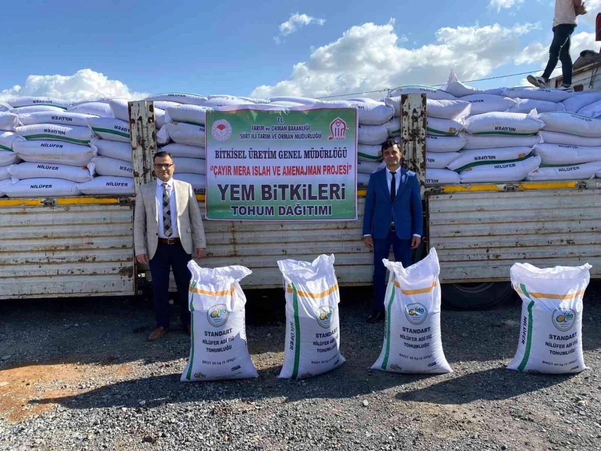 Siirt\'te çiftçilere 23 ton 600 kilogram fiğ tohumu dağıtıldı