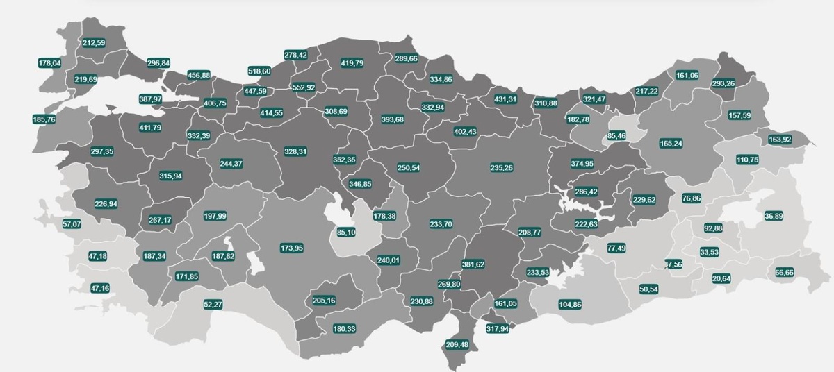 Turizm Kenti Antalya vaka sayısı en düşük 7 ilden birisi