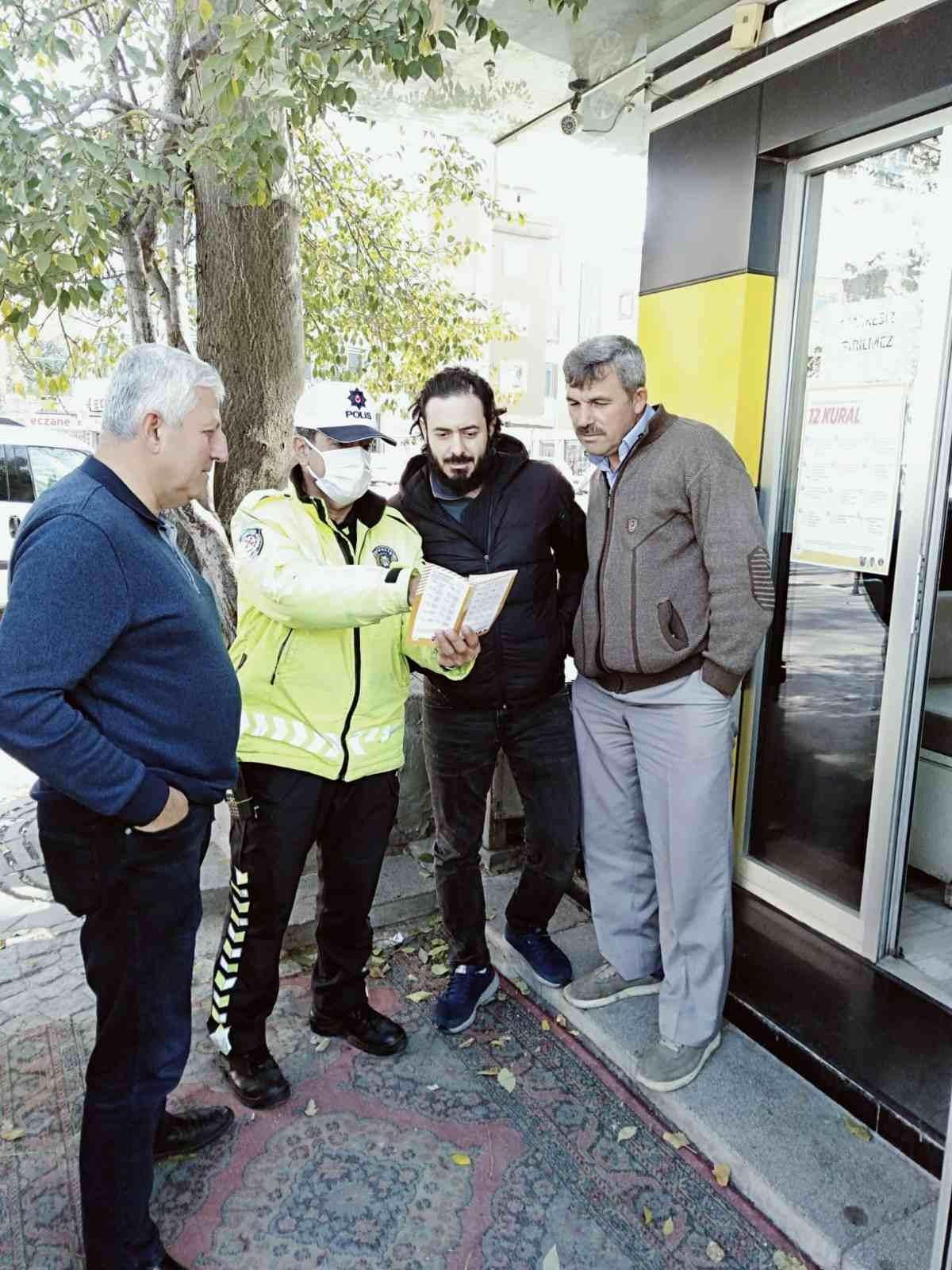Konya\'da taksi durakları ve sürücülere "12 kural" denetimi ve bilgilendirmesi