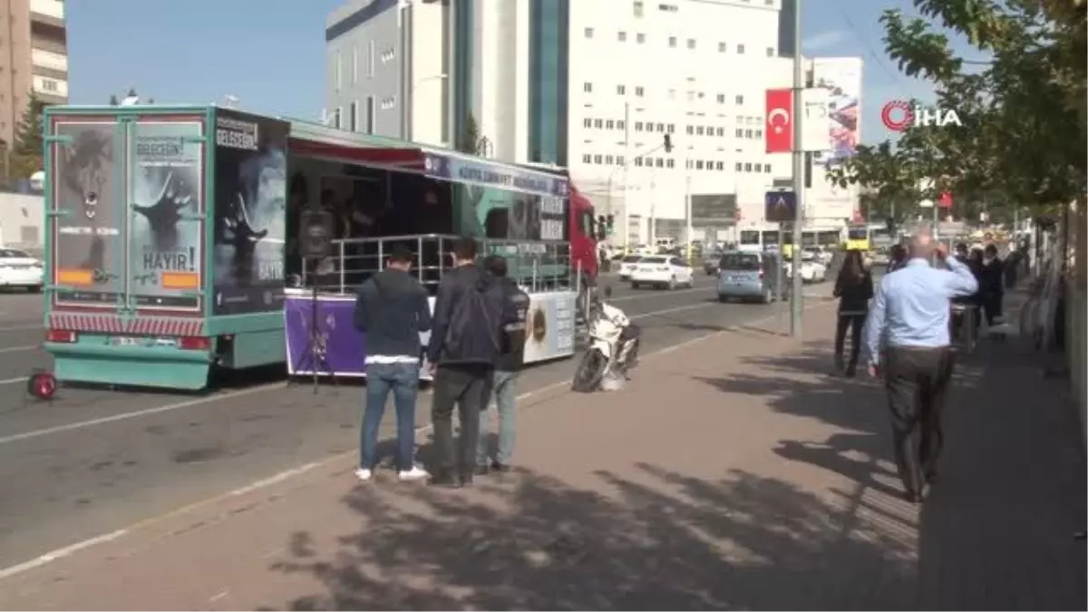 Şanlıurfa\'da narkotik eğitim tırı vatandaşları bilgilendiriyor