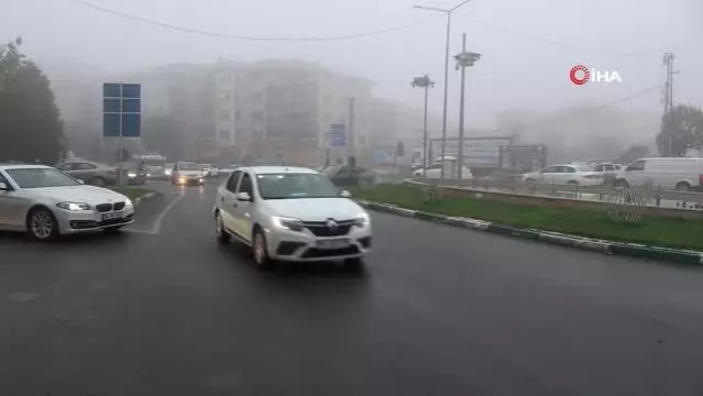 Trakya'da etkili olan yoğun sis sürücülere zor anlar yaşattı