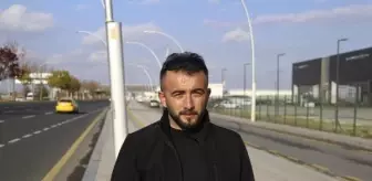 Tünel çıkışında otomobilin üzerine beton parçası düştü