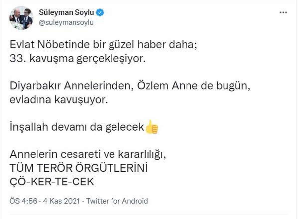 2 PKK\'lı teslim oldu; evlat nöbetinde 33\'üncü buluşma