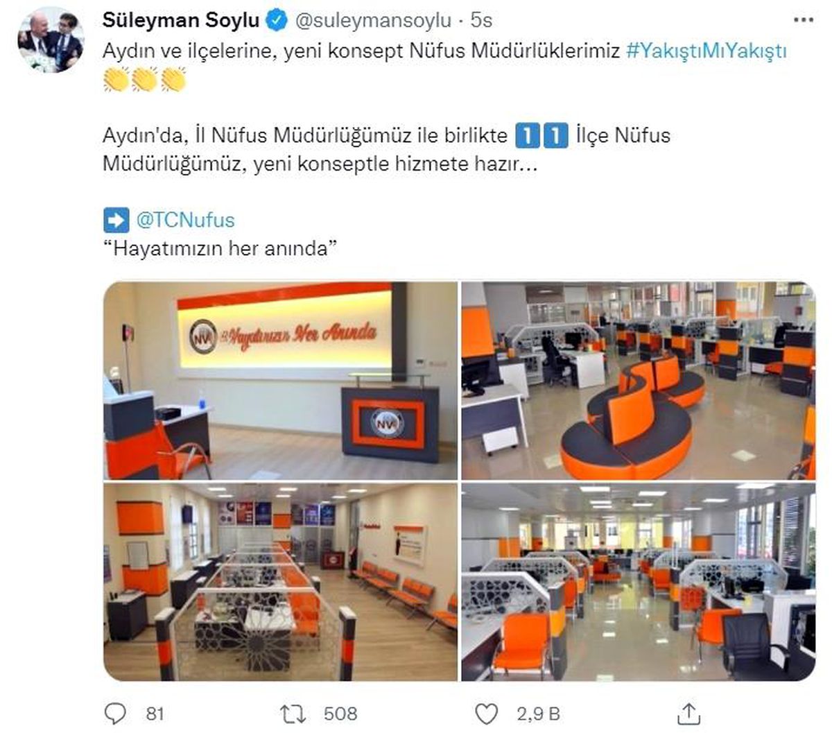 İçişleri Bakanı Soylu\'dan Aydınlılara \'hayırlı olsun\' paylaşımı