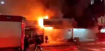 Kebap dükkanı alev alev yandı, 2 kişi hastanelik oldu