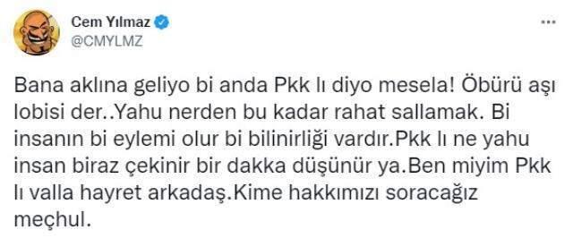Osman Kavala ve Selahattin Demirtaş yorumu tepki çeken Cem Yılmaz: Siyasetle uğraşsam tamam diyeceğim Osman Kavala ve Selahattin Demirtaş yorumu tepki çeken Cem Yılmaz: Siyasetle uğraşsam tamam diyeceğim