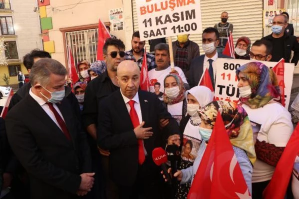15 Temmuz gazisi Cumhurbaşkanı Başdanışmanı Aslan'dan HDP önündeki ailelere ziyaret