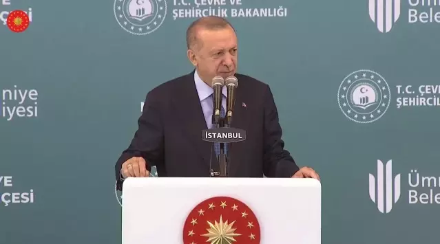 Cumhurbaşkanı Erdoğan, Ümraniye Millet Bahçesi açılış töreninde konuşuyor