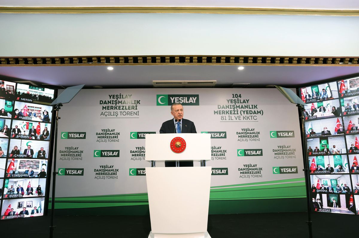 Son dakika haberi... Cumhurbaşkanı Erdoğan Yeşilay Danışmanlık Merkezleri Ortak Açılış Töreni\'ne katıldı: (1)