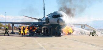 Erzincan'da uçak kazası tatbikatı