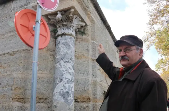 Son dakika haberi: Selimiye Camii'ndeki 2 bin yıllık 'Zeus tapınağı' sütunu asırlara meydan okuyor