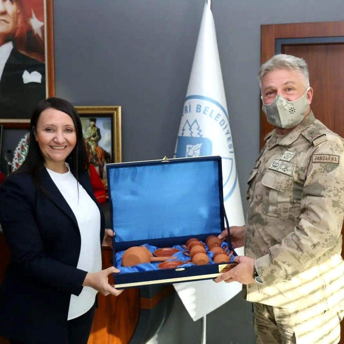 Bilecik 2. Jandarma Eğitim Tugay Komutanı Tuğgeneral Çolak\'tan Pazaryeri ziyareti