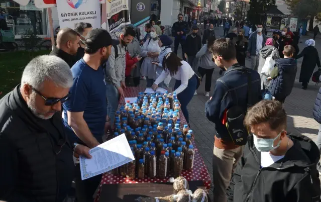 1 ton kedi ve köpek maması dağıtıldı