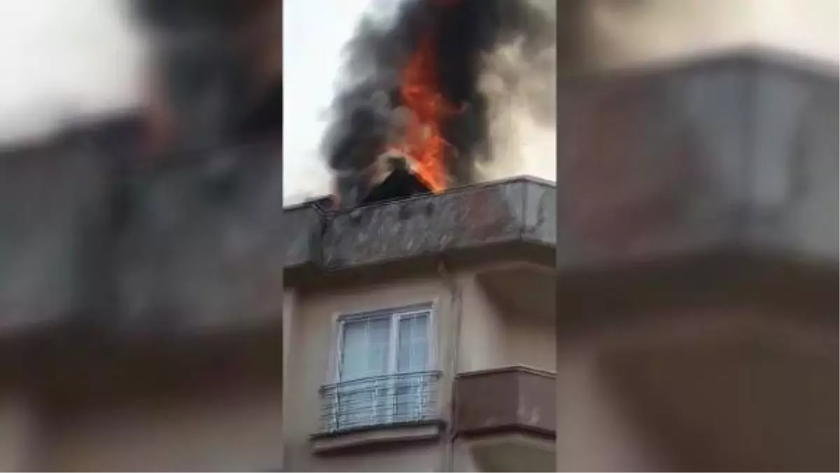 Son dakika gündem: SANCAKTEPE\'DE 5 KATLI BİNANIN ÇATISINDA YANGIN