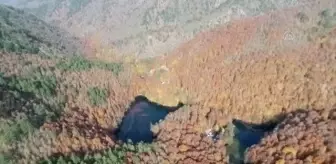 (DRONE) Yedigöller sonbaharda başka bir güzelliğe büründü